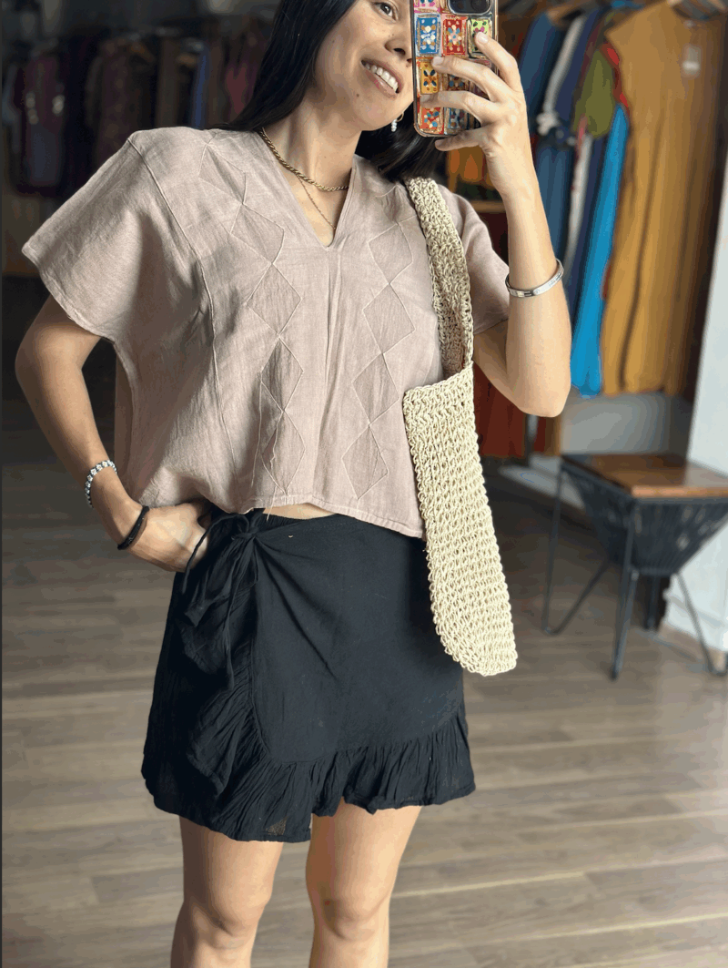 Falda Short Lucia Negra